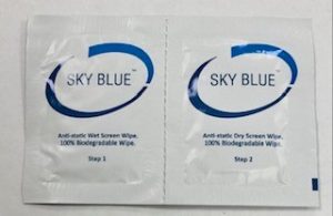 Sky Blue Anti-Static Wet and Dry Screen Wipes