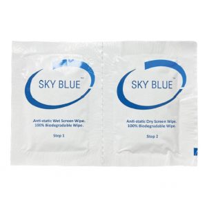 Sky Blue Anti-Static Wet and Dry Screen Wipes