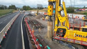 HS2 begins foundation works for key A43 bridge