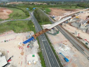 HS2 moves 1,100 tonne viaduct in weekend operation