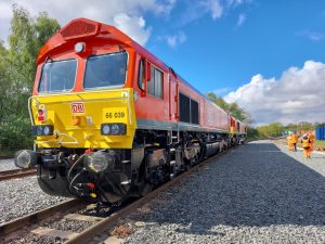 The first train fitted for digital signalling in Britain’s main freight fleet moves to dynamic testing